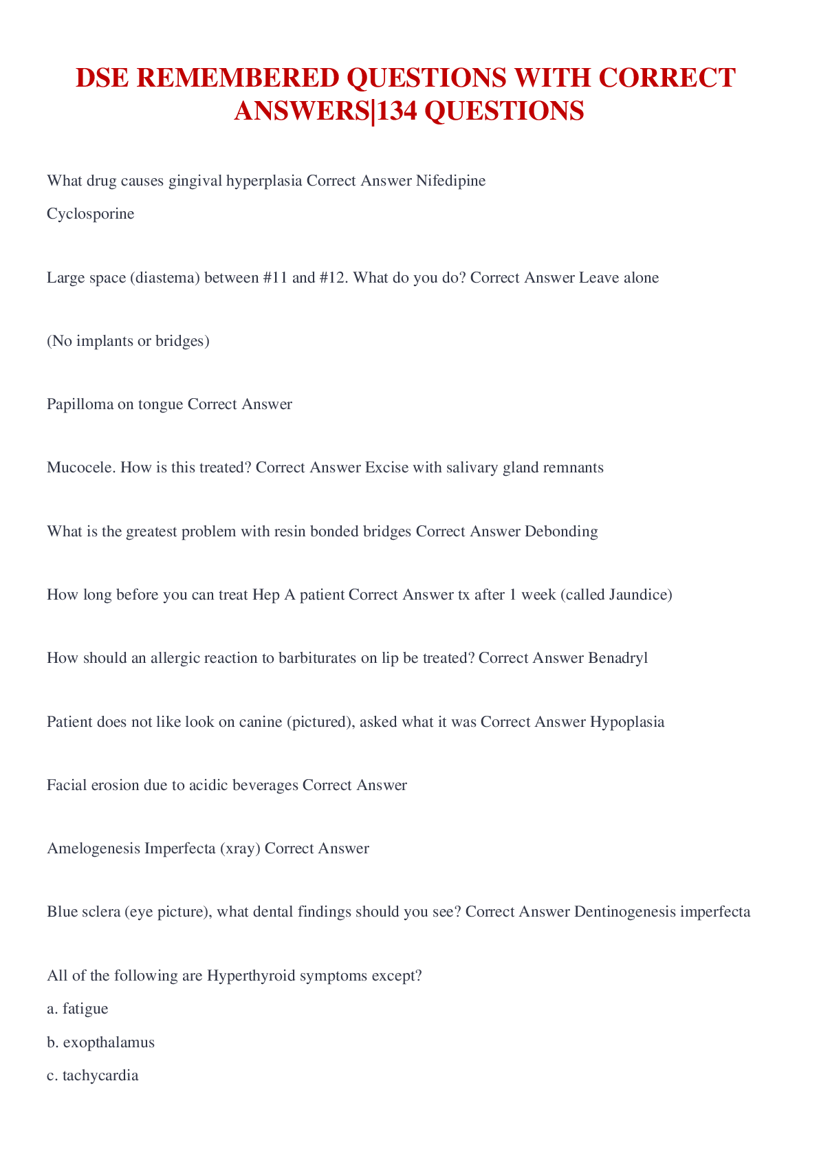 The professional dental assistant Quiz with Answers. Browsegrades